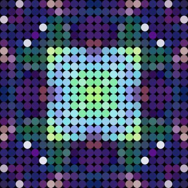 Sürekli değişen düşük Poli daire stil vektör mozaik arka plan