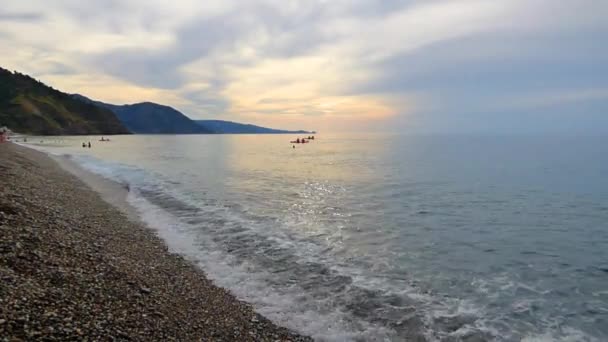 시칠리아에서 바다 파도 — 비디오