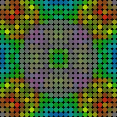 Sürekli değişen düşük Poli daire stil vektör mozaik arka plan