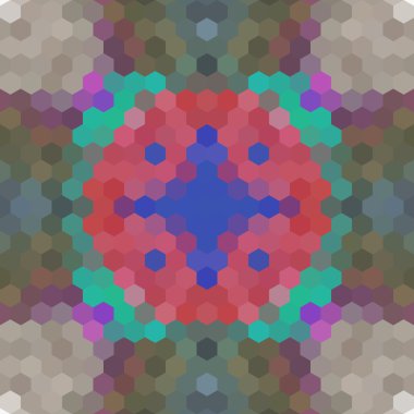 Sürekli değişen düşük Poli altıgen stil vektör mozaik arka plan