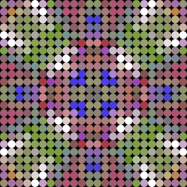 Sürekli değişen düşük Poli daire stil vektör mozaik arka plan