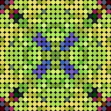 Sürekli değişen düşük Poli daire stil vektör mozaik arka plan