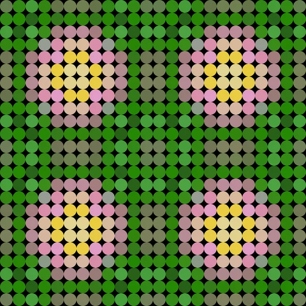 Kaleidoskopický nízké poly kruh styl vektorové mozaika pozadí — Stockový vektor