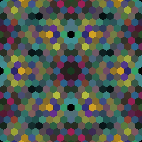 Caleidoscópico bajo poli hexágono estilo vector mosaico fondo — Archivo Imágenes Vectoriales