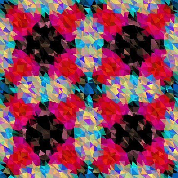 Kaleidoskopische Low-Poly-Dreieck-Stil Vektor-Mosaik Hintergrund — Stockvektor