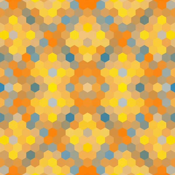 Latar belakang mosaik poli rendah heksagon gaya Kaleidoscopic - Stok Vektor