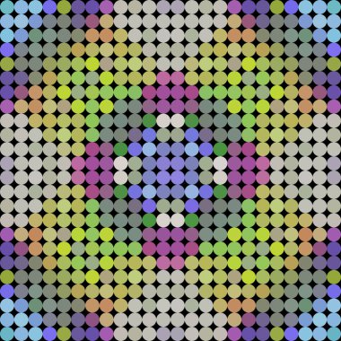 Sürekli değişen düşük Poli daire stil vektör mozaik arka plan