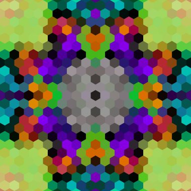 Sürekli değişen düşük Poli altıgen stil vektör mozaik arka plan