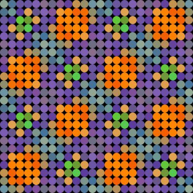 Sürekli değişen düşük Poli daire stil vektör mozaik arka plan