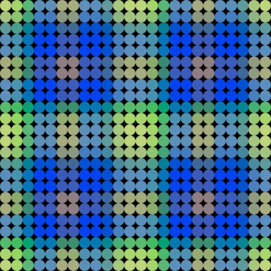 Sürekli değişen düşük Poli daire stil vektör mozaik arka plan