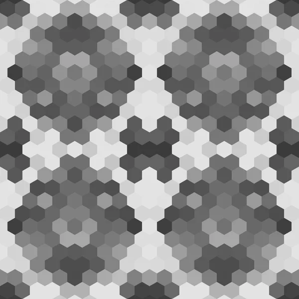 Latar belakang mosaik poli rendah heksagon gaya Kaleidoscopic - Stok Vektor