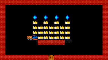 Tren puzzle, retro tarzı düşük çözünürlüklü pixelated oyun grafik animasyon, düzey 2