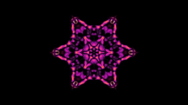 Kaleidoscopic flower vj seamless loop — Stock Video