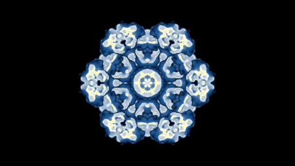 Kaleidoskopische Blume vj nahtlose Schleife — Stockvideo