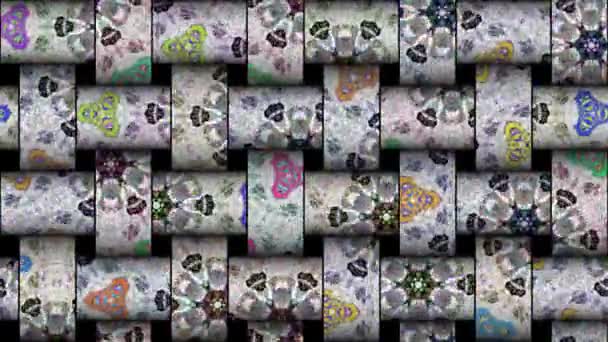 Мозаїчна калейдоскопічна vj безшовна петля — стокове відео