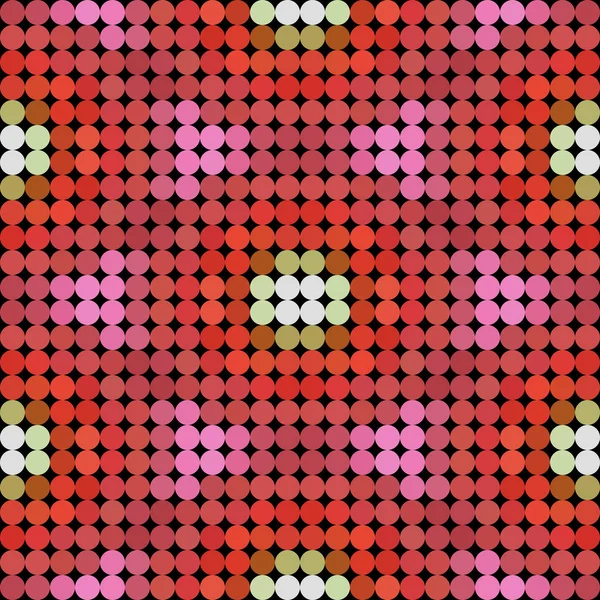 Калейдоскопічною низькому поле коло стиль вектор мозаїка фону — стоковий вектор