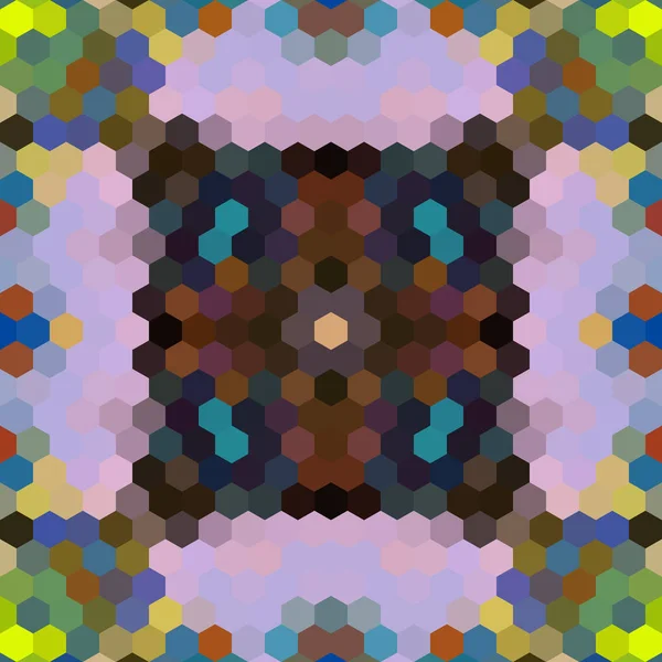 Kaléidoscopique bas poly hexagone style vectoriel mosaïque fond — Image vectorielle