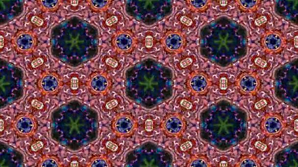 Kaleidoskopische vj nahtlose Schleife — Stockvideo