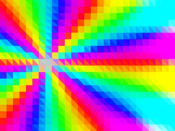 Ουράνιο τόξο χαμηλής πολυ τρίγωνο στυλ διάνυσμα μωσαϊκό φόντο — Διανυσματικό Αρχείο