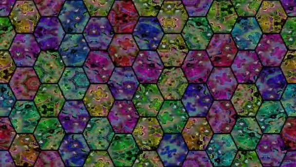 Mosaico kaleidoscopic vj sem costura loop — Vídeo de Stock