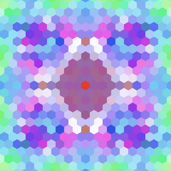 Kaleidoscopic low poly hexagon style vector mosaic background — Stock Vector