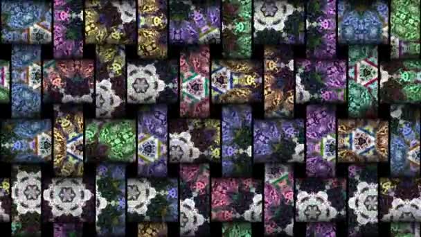 Mosaico kaleidoscopic vj sem costura loop — Vídeo de Stock