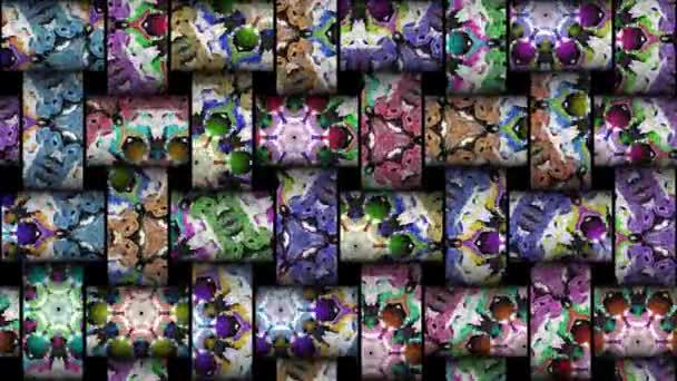 Mosaico Kaleidoscopic Sem Costura Loop — Vídeo de Stock