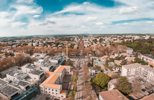 Montpellier 'deki PAnorama Vue arienne de Montpellier