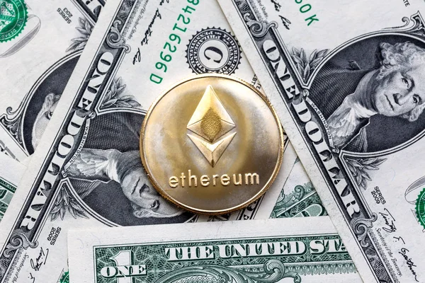 ethereum, crypto currency, electronic money on the dollar. world