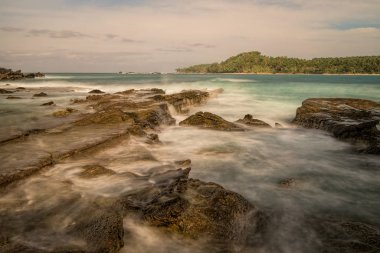 Banten West Java 'daki Sawarna Sahili
