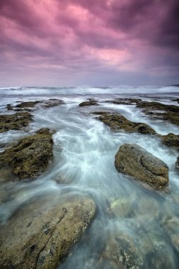 Banten West Java 'daki Sawarna Sahili