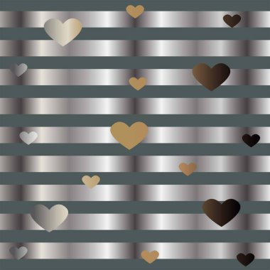 Tatil Şablonu, Kalpli Arka plan. Vektör illüstrasyonu     