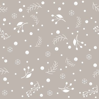 Bitkilerle Noel Şablonu Arkaplanı