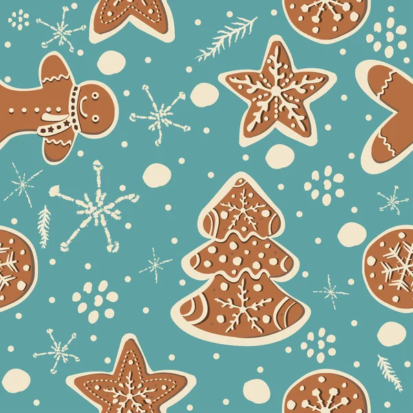 Çizgi film Noel Kurabiyeleri, Kusursuz Desen Arkaplan, Tatil Konsepti