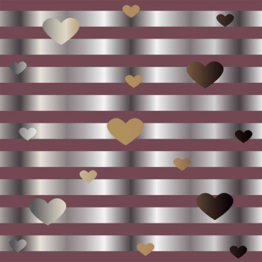 Tatil Şablonu, Kalpli Arka plan. Vektör illüstrasyonu     