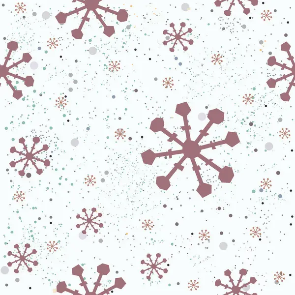 Patrón Navideño Fondo Con Nieve — Vector de stock