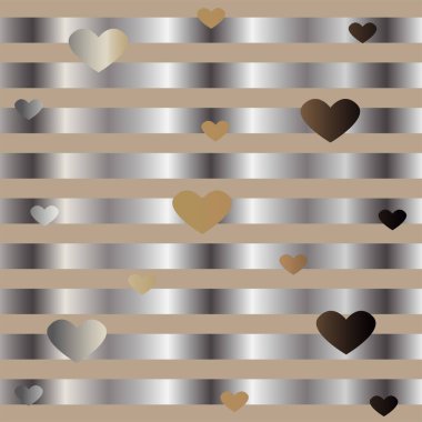 Tatil Şablonu, Kalpli Arka plan. Vektör illüstrasyonu     