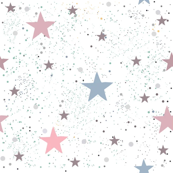 Urlaubsmuster Hintergrund Mit Sternen Vektorillustration — Stockvektor