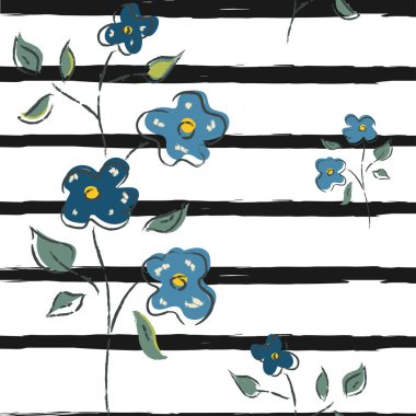 Çiçeksiz desen, arka plan. Vektör illüstrasyonu 