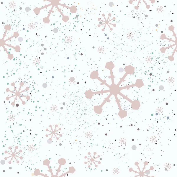 Urlaub Weihnachten Muster Hintergrund Mit Schnee — Stockvektor