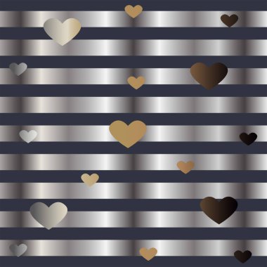 Tatil Şablonu, Kalpli Arka plan. Vektör illüstrasyonu     