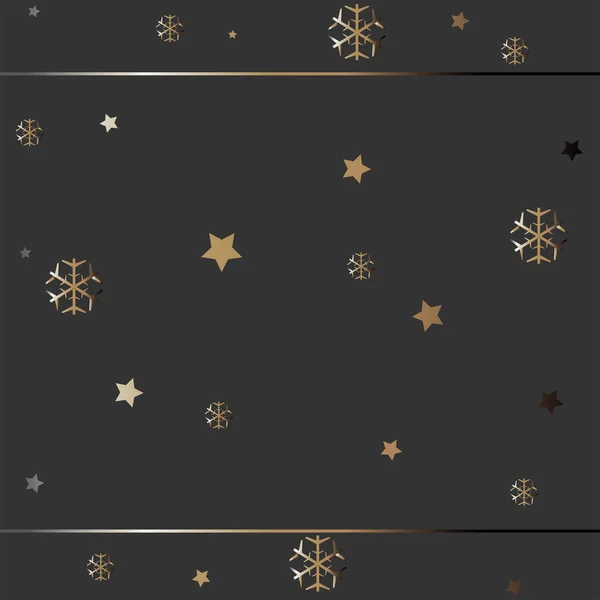 Patrón Vacaciones Fondo Con Estrellas Copos Nieve Ilustración Vectorial — Archivo Imágenes Vectoriales
