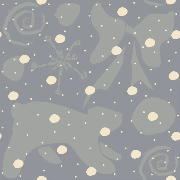 Patrón Navideño Fondo Con Nieve — Vector de stock