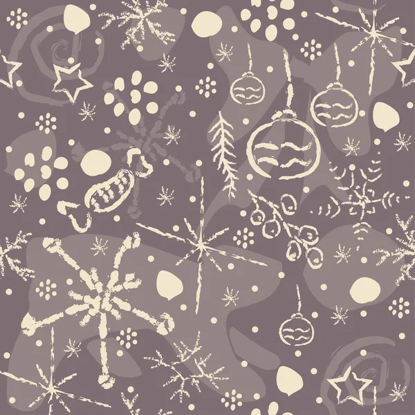 雪と休日のクリスマスパターンの背景 — ストックベクタ