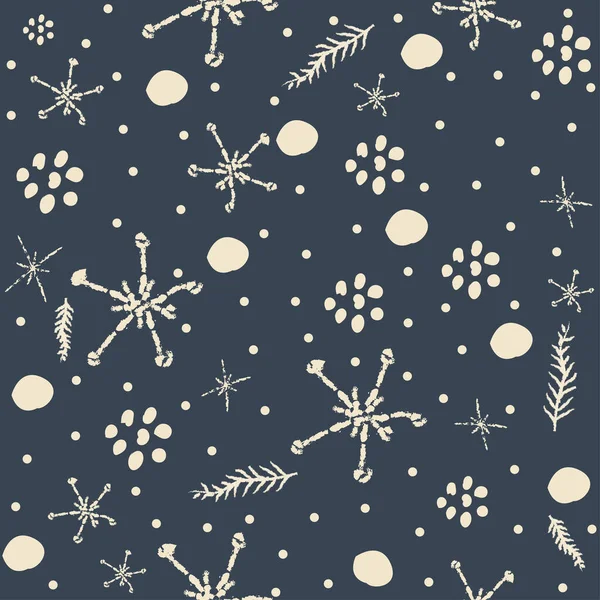 Patrón Navideño Fondo Con Nieve — Vector de stock