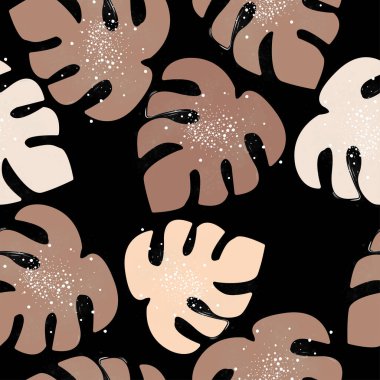 Erracotta Çiçek Soyut Kusursuz Desen. Modern Dijital Tasarım