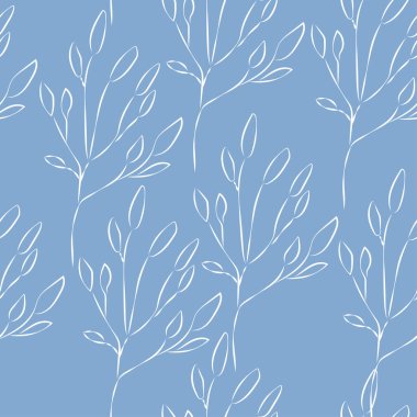 Terracotta Çiçekli Soyut Kusursuz Desen. Modern Dijital Desi