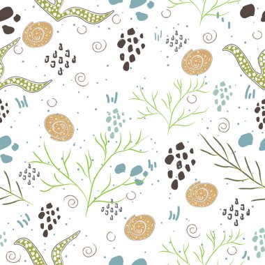 Kusursuz Algler Kusursuz Şablon. Modern Dijital Tasarım. Denizci R