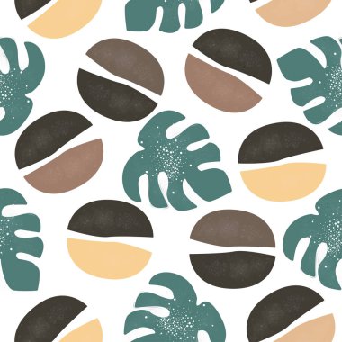 Modern renklerde Şirin, Kusursuz İskandinav Terracotta Deseni.