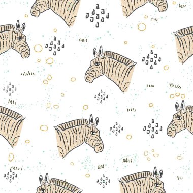 Şirin elli, kusursuz desenli zebralar. İskandinav Tarzı